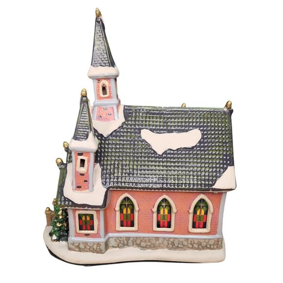 2015 Carole Towne Caldwell Church Victorian Village Light Up Nativity #0672910 - Picture 4 of 13